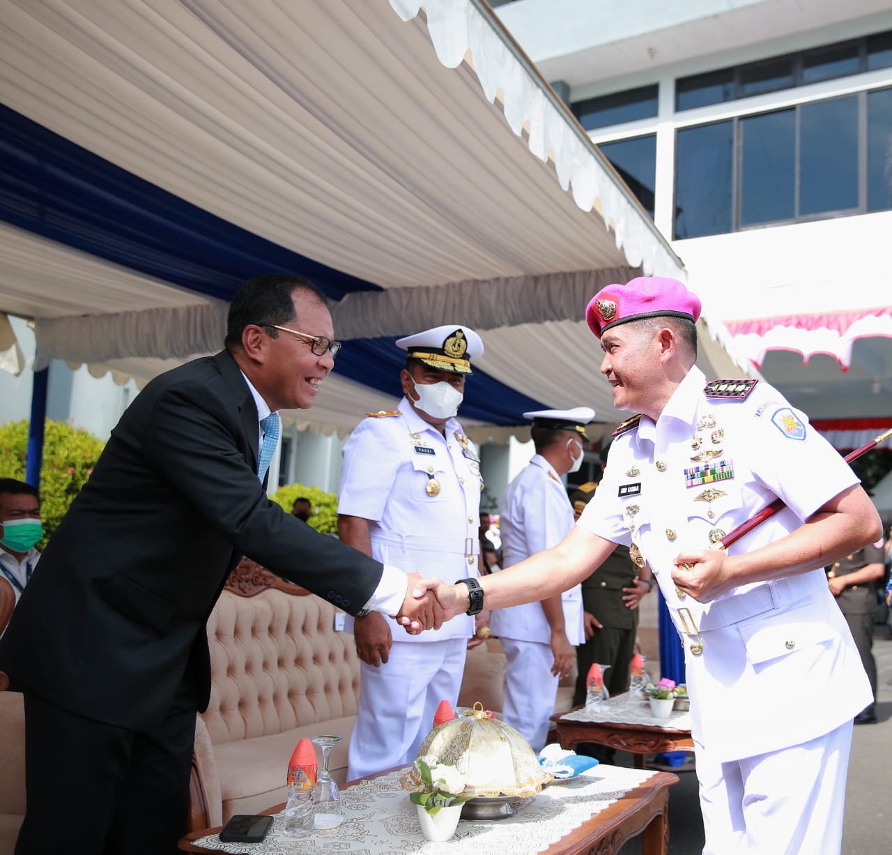Wali Kota Makassar Hadiri Serah Terima Jabatan Komandan Lantamal VI Makassar