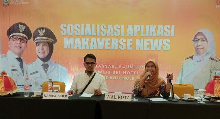 Permudah Akses Informasi, Dinas Kominfo Makassar Sosialisasi Aplikasi Makaverse News